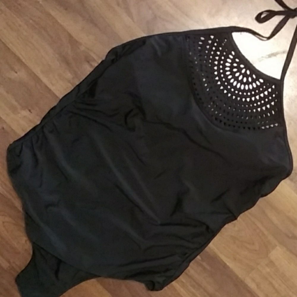 Black one piece swimsuit